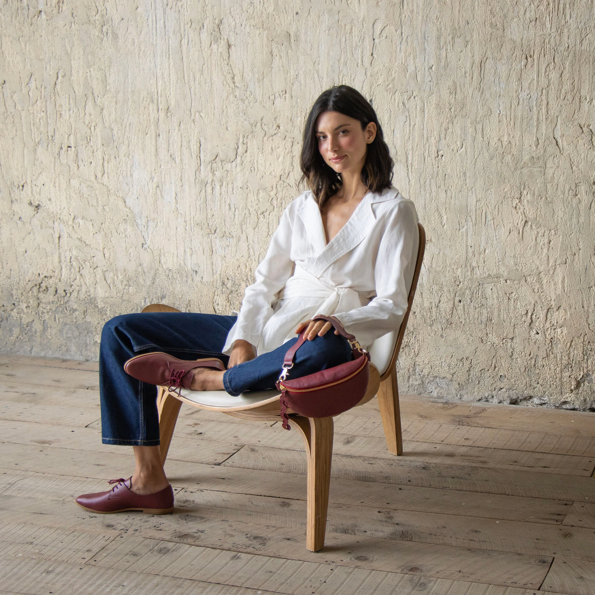 Burgundy Vintage Oxfords - Image 4